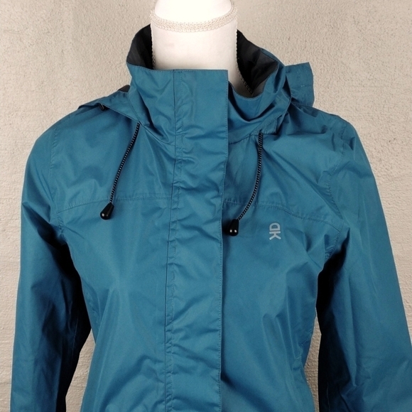 Little Donkey Andy Blue Hooded Long Sleeve Zip Velcro Front Windbreaker Jacket - Picture 3 of 16